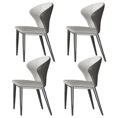 Designer Style Stone Top Dining Set Rectangle 1/3/4/5/7 Pieces Dining Room Table Set 4 White Chairs Clearhalo 'Dining Room Sets' 'Dining Tables & Seating' 'dining_room_set' 'furn' 'furn_dining_room_set' 'Furniture' 'furniture_dining_room_set' 'Kitchen & Dining Furniture' 5032387