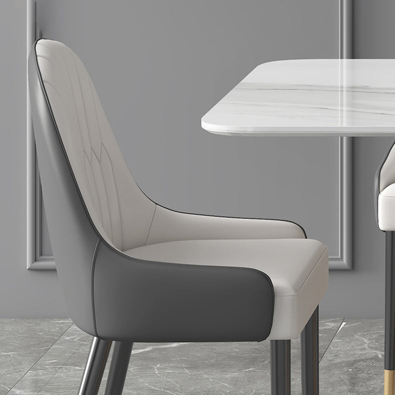 Glam Sintered Stone Dining Set 1/2/5/7 Pieces Dining Set for Dining Areas Clearhalo 'Dining Room Sets' 'Dining Tables & Seating' 'dining_room_set' 'furn' 'furn_dining_room_set' 'Furniture' 'furniture_dining_room_set' 'Kitchen & Dining Furniture' 5032414