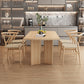 Modern Ash Wood Dinette Set 1/2/4/5 Pieces Rectangle Beige Dining Table Set Clearhalo 'Dining Room Sets' 'Dining Tables & Seating' 'dining_room_set' 'furn' 'furn_dining_room_set' 'Furniture' 'furniture_dining_room_set' 'Kitchen & Dining Furniture' 5032445