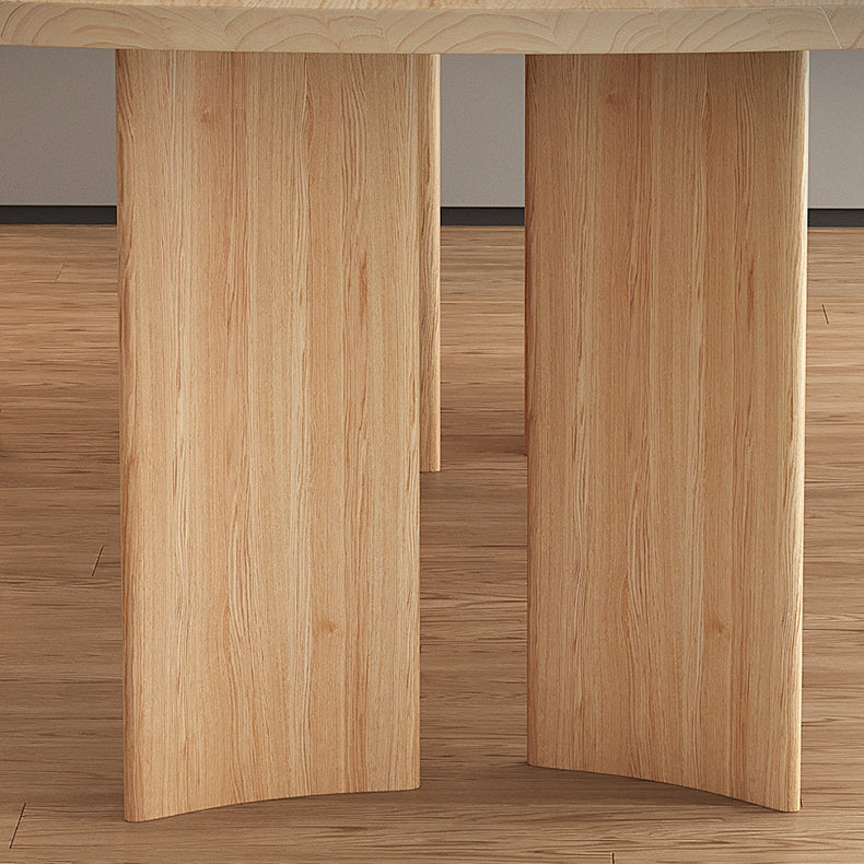 Modern Ash Wood Dinette Set 1/2/4/5 Pieces Rectangle Beige Dining Table Set Clearhalo 'Dining Room Sets' 'Dining Tables & Seating' 'dining_room_set' 'furn' 'furn_dining_room_set' 'Furniture' 'furniture_dining_room_set' 'Kitchen & Dining Furniture' 5032452