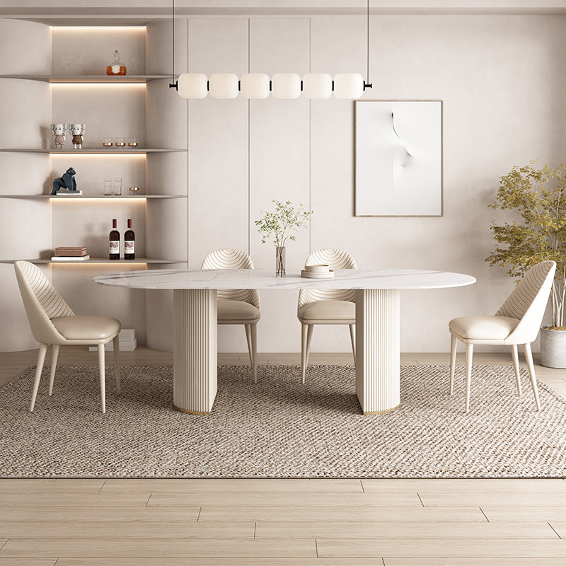 1/4/5/7 Pcs Dining Table Furniture Sintered Stone Dining Table Set Clearhalo 'Dining Room Sets' 'Dining Tables & Seating' 'dining_room_set' 'furn' 'furn_dining_room_set' 'Furniture' 'furniture_dining_room_set' 'Kitchen & Dining Furniture' 5032465