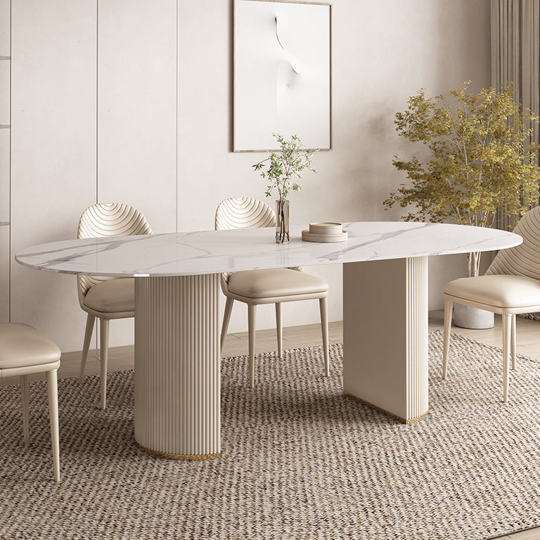 1/4/5/7 Pcs Dining Table Furniture Sintered Stone Dining Table Set Clearhalo 'Dining Room Sets' 'Dining Tables & Seating' 'dining_room_set' 'furn' 'furn_dining_room_set' 'Furniture' 'furniture_dining_room_set' 'Kitchen & Dining Furniture' 5032474