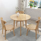 Modern Rubber Wood Dinette Set 1/2/4/5/7 Pieces Round Beige Dining Table Set 4 Pieces: Table, 3 Chairs Clearhalo 'Dining Room Sets' 'Dining Tables & Seating' 'dining_room_set' 'furn' 'furn_dining_room_set' 'Furniture' 'furniture_dining_room_set' 'Kitchen & Dining Furniture' 5032481