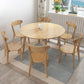 Modern Rubber Wood Dinette Set 1/2/4/5/7 Pieces Round Beige Dining Table Set 7 Pieces: Table, 6 Chairs Clearhalo 'Dining Room Sets' 'Dining Tables & Seating' 'dining_room_set' 'furn' 'furn_dining_room_set' 'Furniture' 'furniture_dining_room_set' 'Kitchen & Dining Furniture' 5032487