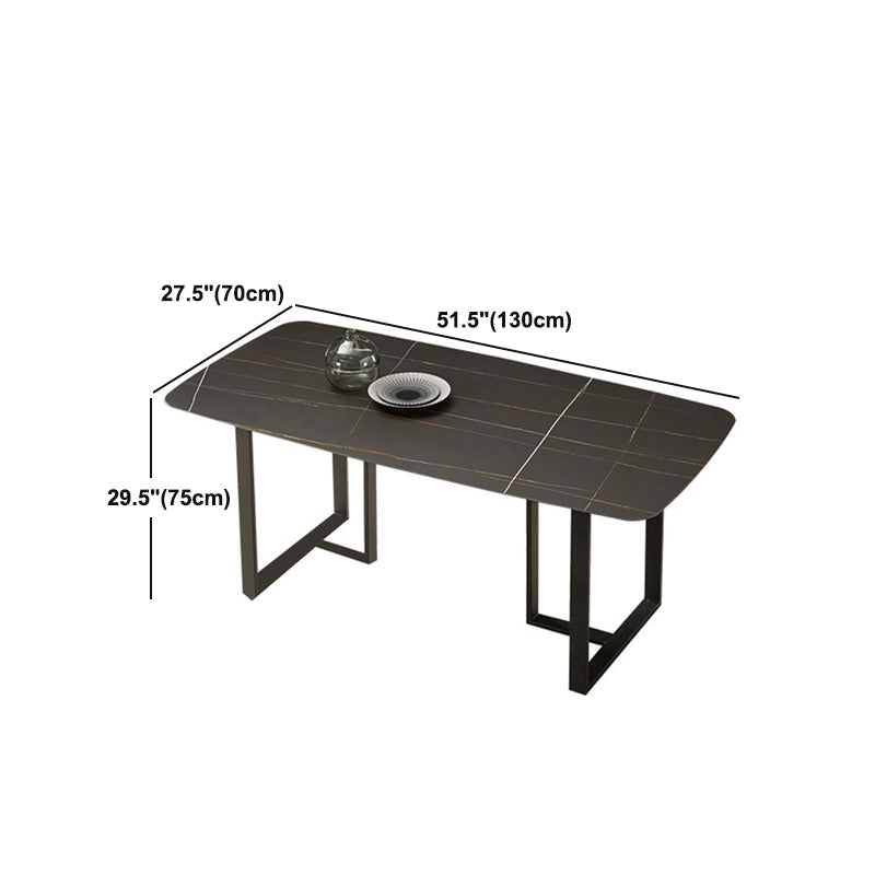 Modern Sintered Stone Dining Table Set Rectangle 1/2/5/7 Pieces Dining Set for Home Use Clearhalo 'Dining Room Sets' 'Dining Tables & Seating' 'dining_room_set' 'furn' 'furn_dining_room_set' 'Furniture' 'furniture_dining_room_set' 'Kitchen & Dining Furniture' 5032509