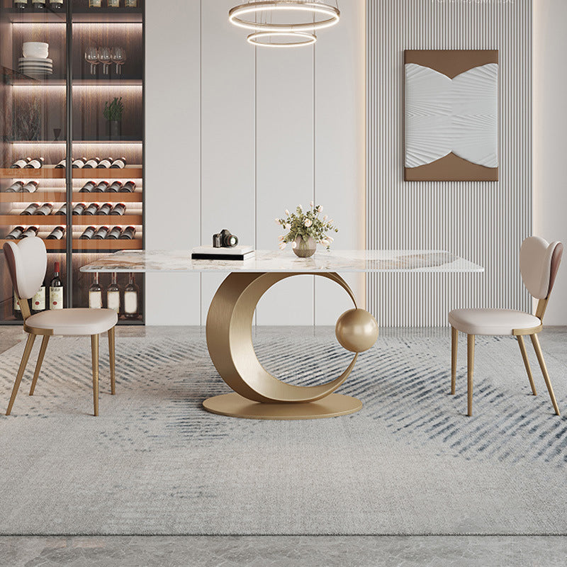 1/2/3/5/7 Pcs Sintered Stone Dining Table Set Dining Table Furniture Clearhalo 'Dining Room Sets' 'Dining Tables & Seating' 'dining_room_set' 'furn' 'furn_dining_room_set' 'Furniture' 'furniture_dining_room_set' 'Kitchen & Dining Furniture' 5032517