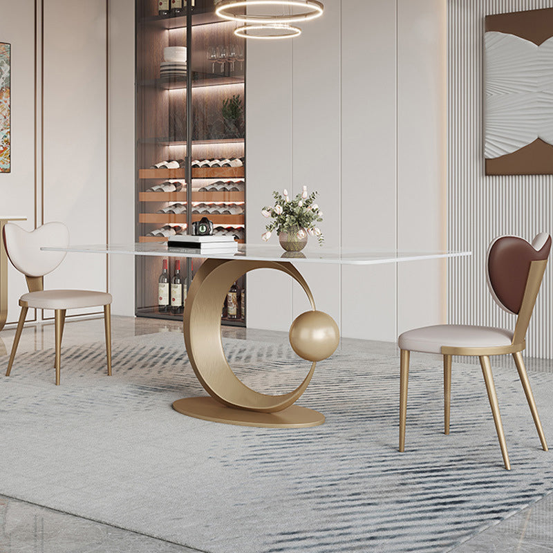 1/2/3/5/7 Pcs Sintered Stone Dining Table Set Dining Table Furniture 3 Pieces: Table, 2 Chairs Clearhalo 'Dining Room Sets' 'Dining Tables & Seating' 'dining_room_set' 'furn' 'furn_dining_room_set' 'Furniture' 'furniture_dining_room_set' 'Kitchen & Dining Furniture' 5032518