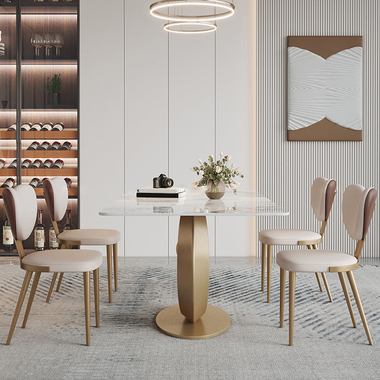 1/2/3/5/7 Pcs Sintered Stone Dining Table Set Dining Table Furniture Clearhalo 'Dining Room Sets' 'Dining Tables & Seating' 'dining_room_set' 'furn' 'furn_dining_room_set' 'Furniture' 'furniture_dining_room_set' 'Kitchen & Dining Furniture' 5032522