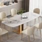 Luxury Sintered Stone Top Dining Set Rectangle 1/2/5/7 Pieces Kitchen Table with Chairs Clearhalo 'Dining Room Sets' 'Dining Tables & Seating' 'dining_room_set' 'furn' 'furn_dining_room_set' 'Furniture' 'furniture_dining_room_set' 'Kitchen & Dining Furniture' 5032531