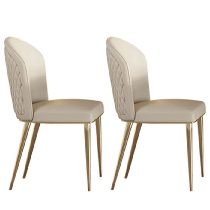 Luxury Sintered Stone Top Dining Set Rectangle 1/2/5/7 Pieces Kitchen Table with Chairs 2 White Chairs Clearhalo 'Dining Room Sets' 'Dining Tables & Seating' 'dining_room_set' 'furn' 'furn_dining_room_set' 'Furniture' 'furniture_dining_room_set' 'Kitchen & Dining Furniture' 5032537