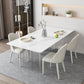 Modern Sintered Stone Dining Table Set 1/2/3/5/6 Pieces Dining Set for Home Use Clearhalo 'Dining Room Sets' 'Dining Tables & Seating' 'dining_room_set' 'furn' 'furn_dining_room_set' 'Furniture' 'furniture_dining_room_set' 'Kitchen & Dining Furniture' 5032564