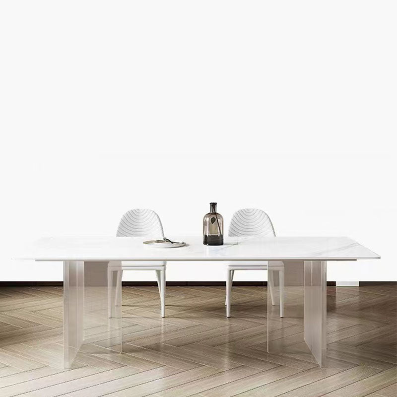 Modern Sintered Stone Dining Table Set 1/2/3/5/6 Pieces Dining Set for Home Use 3 Pieces: Table, 2 Chairs Clearhalo 'Dining Room Sets' 'Dining Tables & Seating' 'dining_room_set' 'furn' 'furn_dining_room_set' 'Furniture' 'furniture_dining_room_set' 'Kitchen & Dining Furniture' 5032570