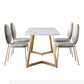 Glam Iron Dinette Set 1/2/5 Pieces Rectangle Sintered Stone Top Dining Table Set Clearhalo 'Dining Room Sets' 'Dining Tables & Seating' 'dining_room_set' 'furn' 'furn_dining_room_set' 'Furniture' 'furniture_dining_room_set' 'Kitchen & Dining Furniture' 5032589