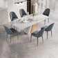 1/2/5/7 Pieces Dining Table Set with Sintered Stone Top Dining Table Furniture 7 Pieces: Table, 6 Chairs Clearhalo 'Dining Room Sets' 'Dining Tables & Seating' 'dining_room_set' 'furn' 'furn_dining_room_set' 'Furniture' 'furniture_dining_room_set' 'Kitchen & Dining Furniture' 5032596