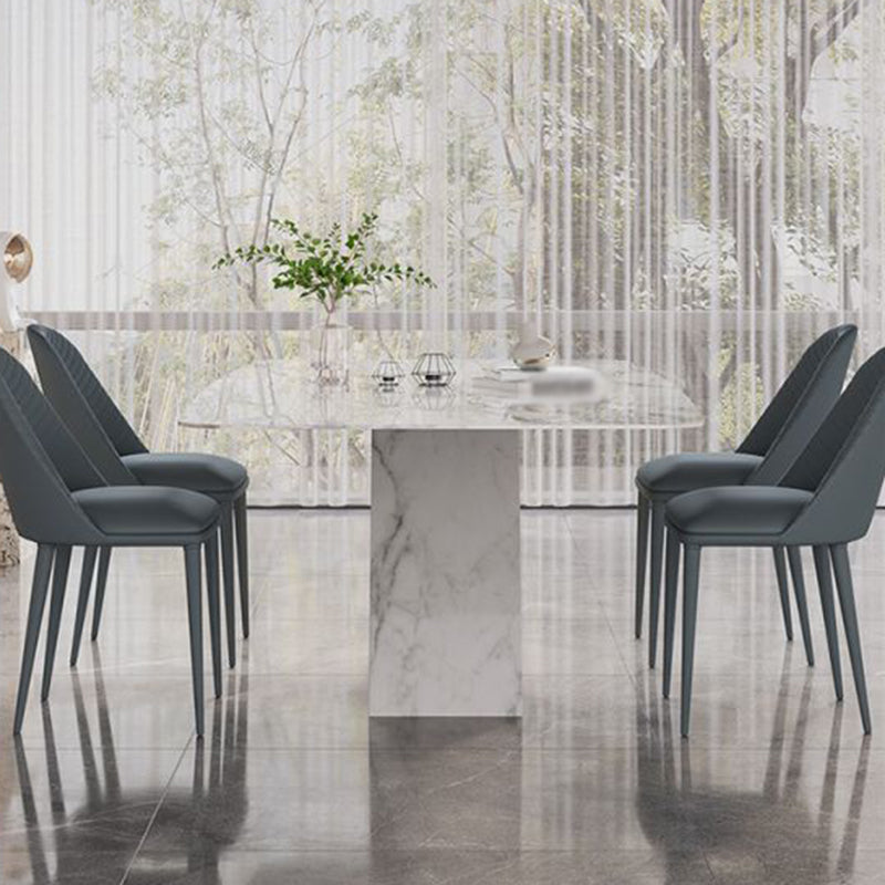 1/2/5/7 Pieces Dining Table Set with Sintered Stone Top Dining Table Furniture 5 Pieces: Table, 4 Chairs Clearhalo 'Dining Room Sets' 'Dining Tables & Seating' 'dining_room_set' 'furn' 'furn_dining_room_set' 'Furniture' 'furniture_dining_room_set' 'Kitchen & Dining Furniture' 5032600