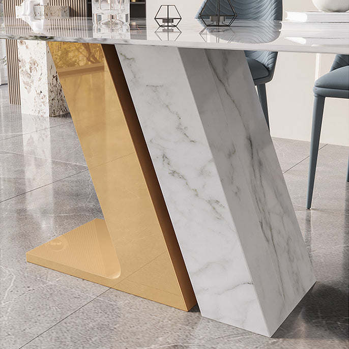 1/2/5/7 Pieces Dining Table Set with Sintered Stone Top Dining Table Furniture Clearhalo 'Dining Room Sets' 'Dining Tables & Seating' 'dining_room_set' 'furn' 'furn_dining_room_set' 'Furniture' 'furniture_dining_room_set' 'Kitchen & Dining Furniture' 5032606