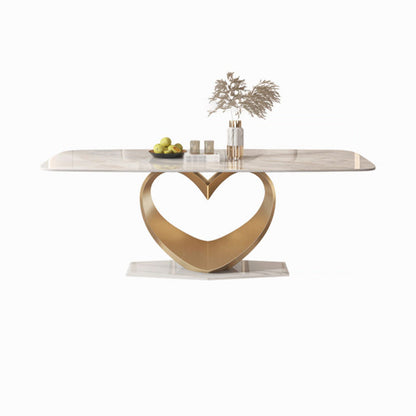 Luxury Sintered Stone Top Dining Set Rectangle 1/4/5/7/9 Pieces Kitchen Table with Chairs White 70.9"L x 35.4"W Clearhalo 'Dining Room Sets' 'Dining Tables & Seating' 'dining_room_set' 'furn' 'furn_dining_room_set' 'Furniture' 'furniture_dining_room_set' 'Kitchen & Dining Furniture' 5032614