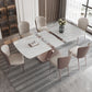 Modern Rectangle Sintered Stone Dining Table Set 1/4/5/6/7 Pieces Dining Set for Home Use 7 Pieces: Table, 6 Chairs Clearhalo 'Dining Room Sets' 'Dining Tables & Seating' 'dining_room_set' 'furn' 'furn_dining_room_set' 'Furniture' 'furniture_dining_room_set' 'Kitchen & Dining Furniture' 5032634