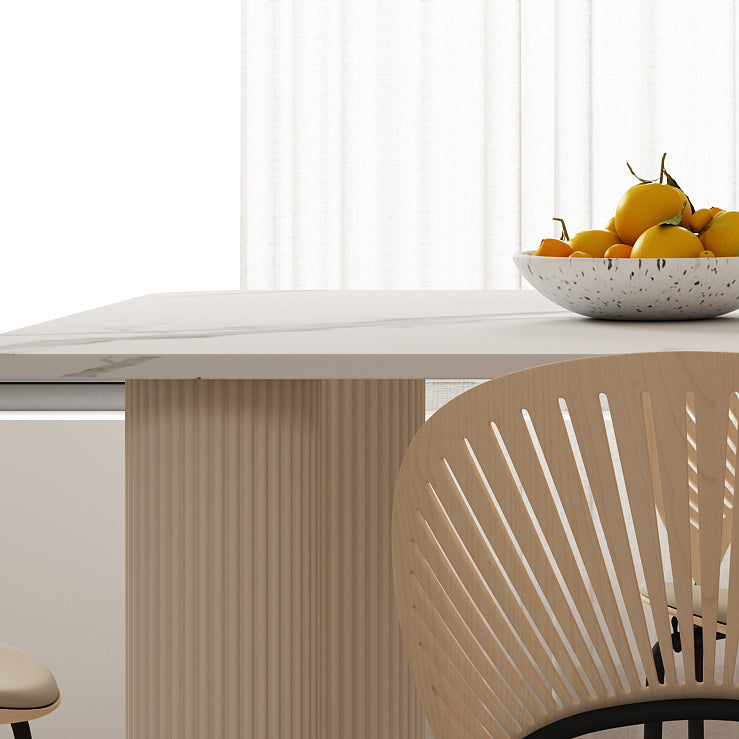 Modern Sintered Stone Dining Table Set 1/4/5/7 Pieces Dining Set Clearhalo 'Dining Room Sets' 'Dining Tables & Seating' 'dining_room_set' 'furn' 'furn_dining_room_set' 'Furniture' 'furniture_dining_room_set' 'Kitchen & Dining Furniture' 5032661