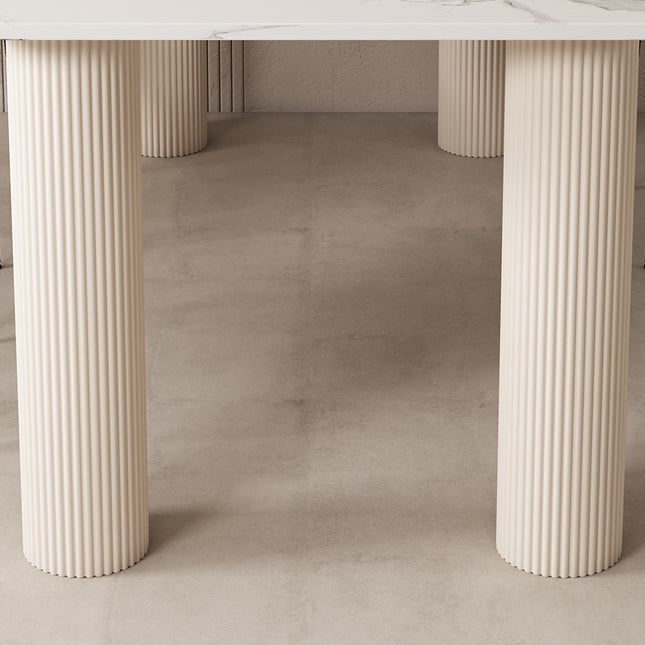 Modern Sintered Stone Dining Table Set 1/4/5/7 Pieces Dining Set Clearhalo 'Dining Room Sets' 'Dining Tables & Seating' 'dining_room_set' 'furn' 'furn_dining_room_set' 'Furniture' 'furniture_dining_room_set' 'Kitchen & Dining Furniture' 5032662