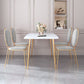 Gold Iron 4 Legs Dining Table Stone Center Top Traditional Luxury Dining Table Clearhalo 'Dining Tables & Seating' 'Dining Tables' 'dining_table' 'furn' 'furn_dining_table' 'Furniture' 'furniture_dining_table' 'Kitchen & Dining Furniture' 'kitchen' 'kitchen_dining_table' 5032692