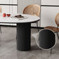 Oval Modern Dining Table Stone Top Metal Double Pedestal Dining Room Table Clearhalo 'Dining Tables & Seating' 'Dining Tables' 'dining_table' 'furn' 'furn_dining_table' 'Furniture' 'furniture_dining_table' 'Kitchen & Dining Furniture' 'kitchen' 'kitchen_dining_table' 5032709