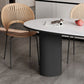 Oval Modern Dining Table Stone Top Metal Double Pedestal Dining Room Table Clearhalo 'Dining Tables & Seating' 'Dining Tables' 'dining_table' 'furn' 'furn_dining_table' 'Furniture' 'furniture_dining_table' 'Kitchen & Dining Furniture' 'kitchen' 'kitchen_dining_table' 5032710
