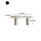 Oval Modern Dining Table Stone Top Metal Double Pedestal Dining Room Table Clearhalo 'Dining Tables & Seating' 'Dining Tables' 'dining_table' 'furn' 'furn_dining_table' 'Furniture' 'furniture_dining_table' 'Kitchen & Dining Furniture' 'kitchen' 'kitchen_dining_table' 5032719