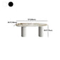 Oval Modern Dining Table Stone Top Metal Double Pedestal Dining Room Table Clearhalo 'Dining Tables & Seating' 'Dining Tables' 'dining_table' 'furn' 'furn_dining_table' 'Furniture' 'furniture_dining_table' 'Kitchen & Dining Furniture' 'kitchen' 'kitchen_dining_table' 5032720