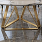 Stone Top Dining Table Traditional Luxury Table with Gold Pedestal Base Clearhalo 'Dining Tables & Seating' 'Dining Tables' 'dining_table' 'furn' 'furn_dining_table' 'Furniture' 'furniture_dining_table' 'Kitchen & Dining Furniture' 'kitchen' 'kitchen_dining_table' 5032749