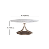Glam Sintered Stone Dining Table Round Dinner Room Table for Dining Room Clearhalo 'Dining Tables & Seating' 'Dining Tables' 'dining_table' 'furn' 'furn_dining_table' 'Furniture' 'furniture_dining_table' 'Kitchen & Dining Furniture' 'kitchen' 'kitchen_dining_table' 5032765