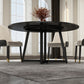 Modern Round Standard Height Dining Table Stone Double Pedestal Dining Table Clearhalo 'Dining Tables & Seating' 'Dining Tables' 'dining_table' 'furn' 'furn_dining_table' 'Furniture' 'furniture_dining_table' 'Kitchen & Dining Furniture' 'kitchen' 'kitchen_dining_table' 5032779