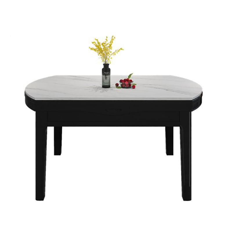 Modern Round Pedestal Dining Table Matte Finish Solid Wood Extendable Dining Table Textured White 47.2"L x 47.2"W x 29.9"H Without Chairs Clearhalo 'Dining Tables & Seating' 'Dining Tables' 'dining_table' 'furn' 'furn_dining_table' 'Furniture' 'furniture_dining_table' 'Kitchen & Dining Furniture' 'kitchen' 'kitchen_dining_table' 5032796