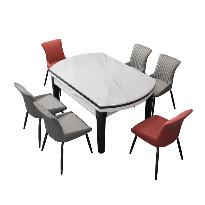 Modern Round Pedestal Dining Table Matte Finish Solid Wood Extendable Dining Table Ivory Without Chairs Clearhalo 'Dining Tables & Seating' 'Dining Tables' 'dining_table' 'furn' 'furn_dining_table' 'Furniture' 'furniture_dining_table' 'Kitchen & Dining Furniture' 'kitchen' 'kitchen_dining_table' 5032797