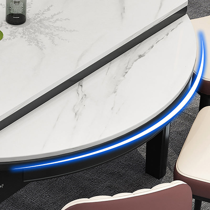 Modern Round Pedestal Dining Table Matte Finish Solid Wood Extendable Dining Table Clearhalo 'Dining Tables & Seating' 'Dining Tables' 'dining_table' 'furn' 'furn_dining_table' 'Furniture' 'furniture_dining_table' 'Kitchen & Dining Furniture' 'kitchen' 'kitchen_dining_table' 5032800