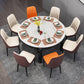 Modern Round Pedestal Dining Table Matte Finish Solid Wood Extendable Dining Table Clearhalo 'Dining Tables & Seating' 'Dining Tables' 'dining_table' 'furn' 'furn_dining_table' 'Furniture' 'furniture_dining_table' 'Kitchen & Dining Furniture' 'kitchen' 'kitchen_dining_table' 5032802