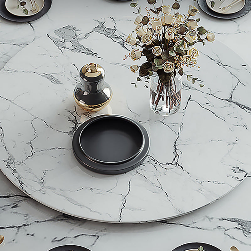 Glam Home Convertible Dining Table Home Round Pedestal Table Clearhalo 'Dining Tables & Seating' 'Dining Tables' 'dining_table' 'furn' 'furn_dining_table' 'Furniture' 'furniture_dining_table' 'Kitchen & Dining Furniture' 'kitchen' 'kitchen_dining_table' 5032812