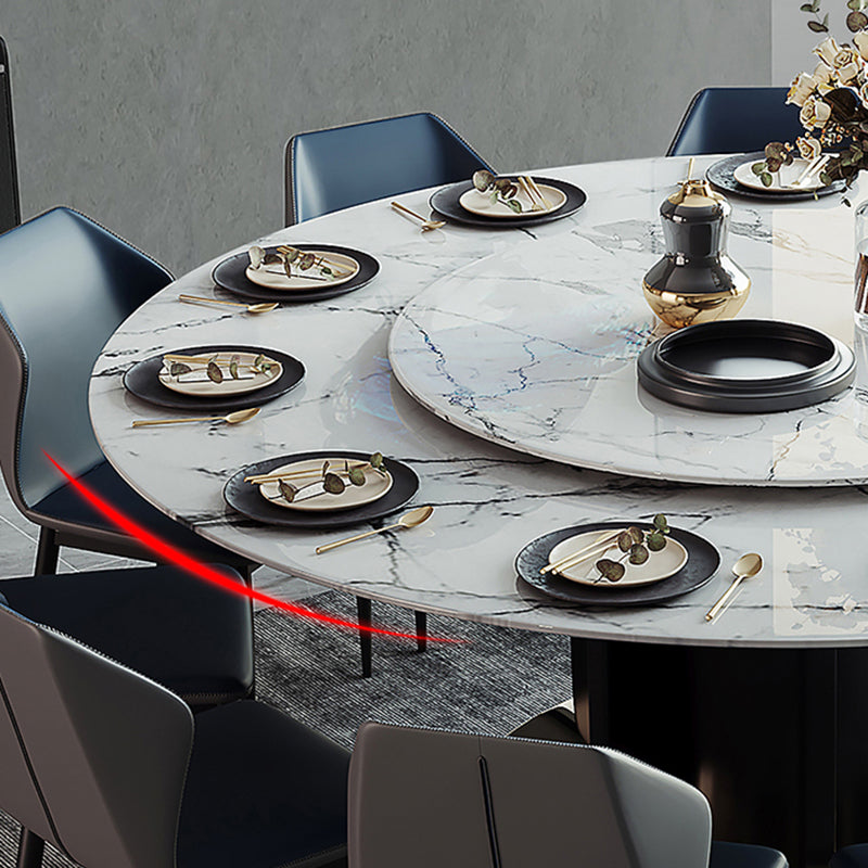 Glam Home Convertible Dining Table Home Round Pedestal Table Clearhalo 'Dining Tables & Seating' 'Dining Tables' 'dining_table' 'furn' 'furn_dining_table' 'Furniture' 'furniture_dining_table' 'Kitchen & Dining Furniture' 'kitchen' 'kitchen_dining_table' 5032813
