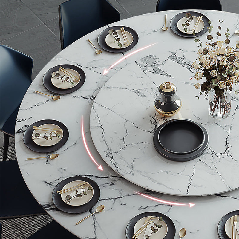 Glam Home Convertible Dining Table Home Round Pedestal Table Clearhalo 'Dining Tables & Seating' 'Dining Tables' 'dining_table' 'furn' 'furn_dining_table' 'Furniture' 'furniture_dining_table' 'Kitchen & Dining Furniture' 'kitchen' 'kitchen_dining_table' 5032814