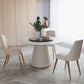 Glam Home Convertible Dining Table Sintered Stone Round Pedestal Table 47.2"L x 47.2"W x 29.5"H Lazy Susan Without Chairs Clearhalo 'Dining Tables & Seating' 'Dining Tables' 'dining_table' 'furn' 'furn_dining_table' 'Furniture' 'furniture_dining_table' 'Kitchen & Dining Furniture' 'kitchen' 'kitchen_dining_table' 5032821
