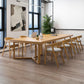 Rectangle Modern Solid Wood Standard Height Table Double Pedestal Dining Table 94.5"L x 47.2"W x 29.5"H Without Chairs Clearhalo 'Dining Tables & Seating' 'Dining Tables' 'dining_table' 'furn' 'furn_dining_table' 'Furniture' 'furniture_dining_table' 'Kitchen & Dining Furniture' 'kitchen' 'kitchen_dining_table' 5032840