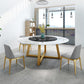 Modern Sintered Stone Dining Table Round Dinner Room Table for Dining Room 70.9"L x 70.9"W x 29.5"H Lazy Susan Without Chairs Clearhalo 'Dining Tables & Seating' 'Dining Tables' 'dining_table' 'furn' 'furn_dining_table' 'Furniture' 'furniture_dining_table' 'Kitchen & Dining Furniture' 'kitchen' 'kitchen_dining_table' 5032884