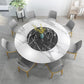 Modern Sintered Stone Dining Table Round Dinner Room Table for Dining Room Clearhalo 'Dining Tables & Seating' 'Dining Tables' 'dining_table' 'furn' 'furn_dining_table' 'Furniture' 'furniture_dining_table' 'Kitchen & Dining Furniture' 'kitchen' 'kitchen_dining_table' 5032890