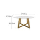 Modern Sintered Stone Dining Table Round Dinner Room Table for Dining Room Clearhalo 'Dining Tables & Seating' 'Dining Tables' 'dining_table' 'furn' 'furn_dining_table' 'Furniture' 'furniture_dining_table' 'Kitchen & Dining Furniture' 'kitchen' 'kitchen_dining_table' 5032892