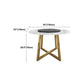 Modern Sintered Stone Dining Table Round Dinner Room Table for Dining Room Clearhalo 'Dining Tables & Seating' 'Dining Tables' 'dining_table' 'furn' 'furn_dining_table' 'Furniture' 'furniture_dining_table' 'Kitchen & Dining Furniture' 'kitchen' 'kitchen_dining_table' 5032893