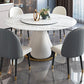 Metal Glam Style Round Dining Table Sintered Stone Top Table for Dining Room White Without Chairs Clearhalo 'Dining Tables & Seating' 'Dining Tables' 'dining_table' 'furn' 'furn_dining_table' 'Furniture' 'furniture_dining_table' 'Kitchen & Dining Furniture' 'kitchen' 'kitchen_dining_table' 5032900