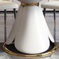 Metal Glam Style Round Dining Table Sintered Stone Top Table for Dining Room Clearhalo 'Dining Tables & Seating' 'Dining Tables' 'dining_table' 'furn' 'furn_dining_table' 'Furniture' 'furniture_dining_table' 'Kitchen & Dining Furniture' 'kitchen' 'kitchen_dining_table' 5032906