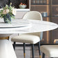 Metal Glam Style Round Dining Table Sintered Stone Top Table for Dining Room Clearhalo 'Dining Tables & Seating' 'Dining Tables' 'dining_table' 'furn' 'furn_dining_table' 'Furniture' 'furniture_dining_table' 'Kitchen & Dining Furniture' 'kitchen' 'kitchen_dining_table' 5032907
