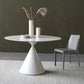 Metal Modern Style Round Dining Table Sintered Stone Top Table for Dining Room White 35.4"L x 35.4"W x 29.5"H Without Chairs Clearhalo 'Dining Tables & Seating' 'Dining Tables' 'dining_table' 'furn' 'furn_dining_table' 'Furniture' 'furniture_dining_table' 'Kitchen & Dining Furniture' 'kitchen' 'kitchen_dining_table' 5032912