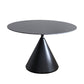 Metal Modern Style Round Dining Table Sintered Stone Top Table for Dining Room Black Without Chairs Clearhalo 'Dining Tables & Seating' 'Dining Tables' 'dining_table' 'furn' 'furn_dining_table' 'Furniture' 'furniture_dining_table' 'Kitchen & Dining Furniture' 'kitchen' 'kitchen_dining_table' 5032913